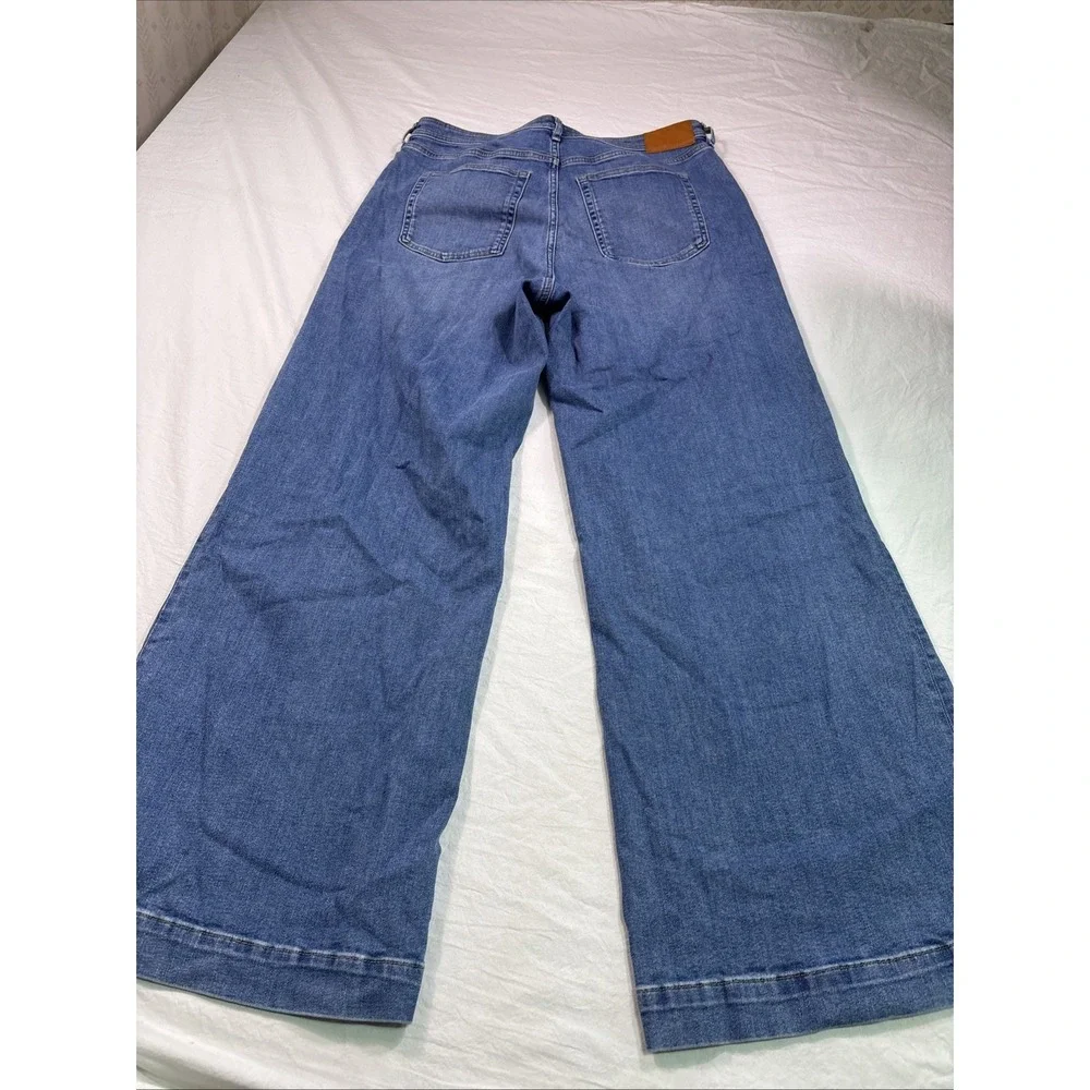 Everlane Jeans Womens 32R Medium Wash  High Rise Wide Leg Relaxed PANTS BOHO Y2K